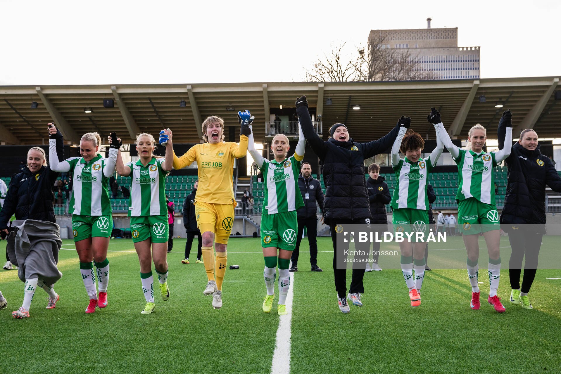 Hammarbys spelare jublar