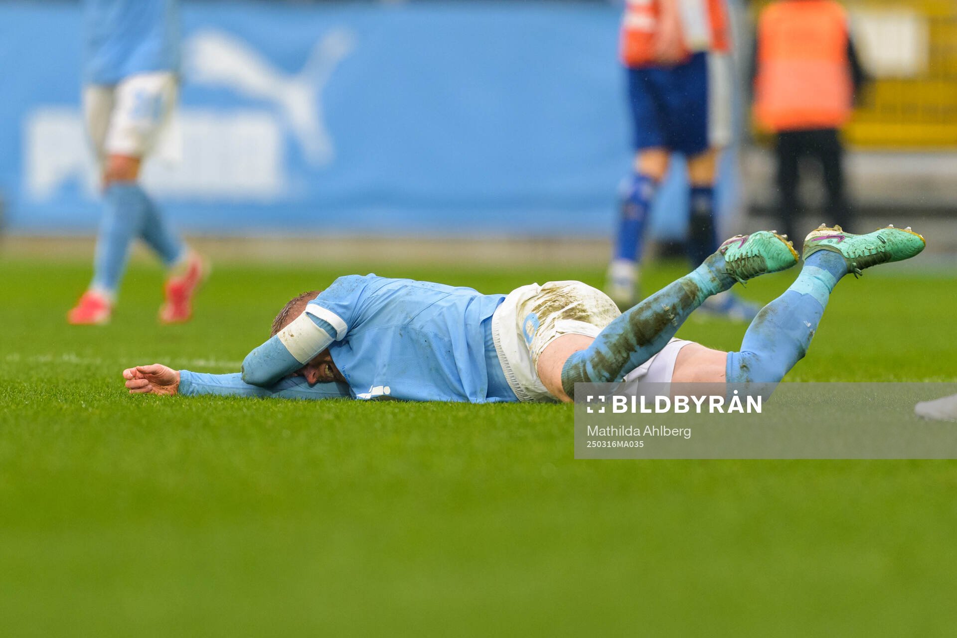 Malmö FFs Anders Christiansen har ont