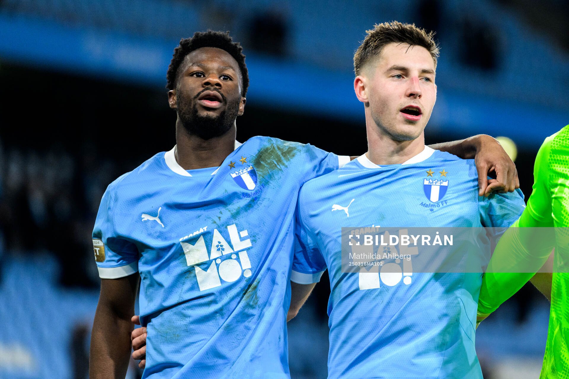 Malmö FFs Emmanuel Ekong och Lasse Berg Johnsen