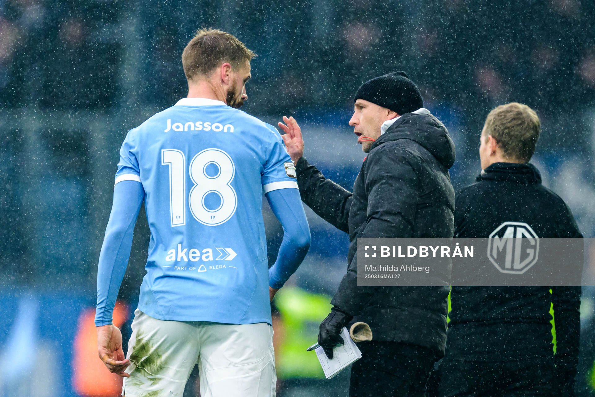 Malmö FFs Pontus Jansson och tränare Henrik Rydström