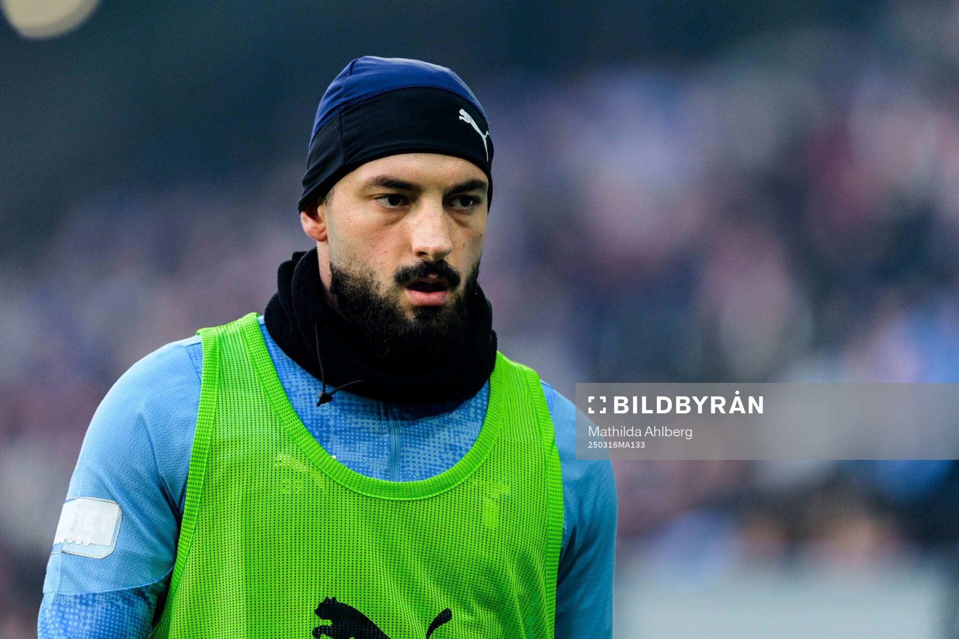 Malmö FFs Sead Haksabanovic under semifinalen i Svenska Cupen mellan Malmö FF och IFK Göteborg den 16 mars 2025 i Malmö.