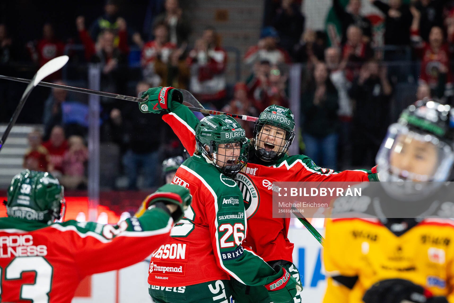 Frölundas Andrea Dalen jublar