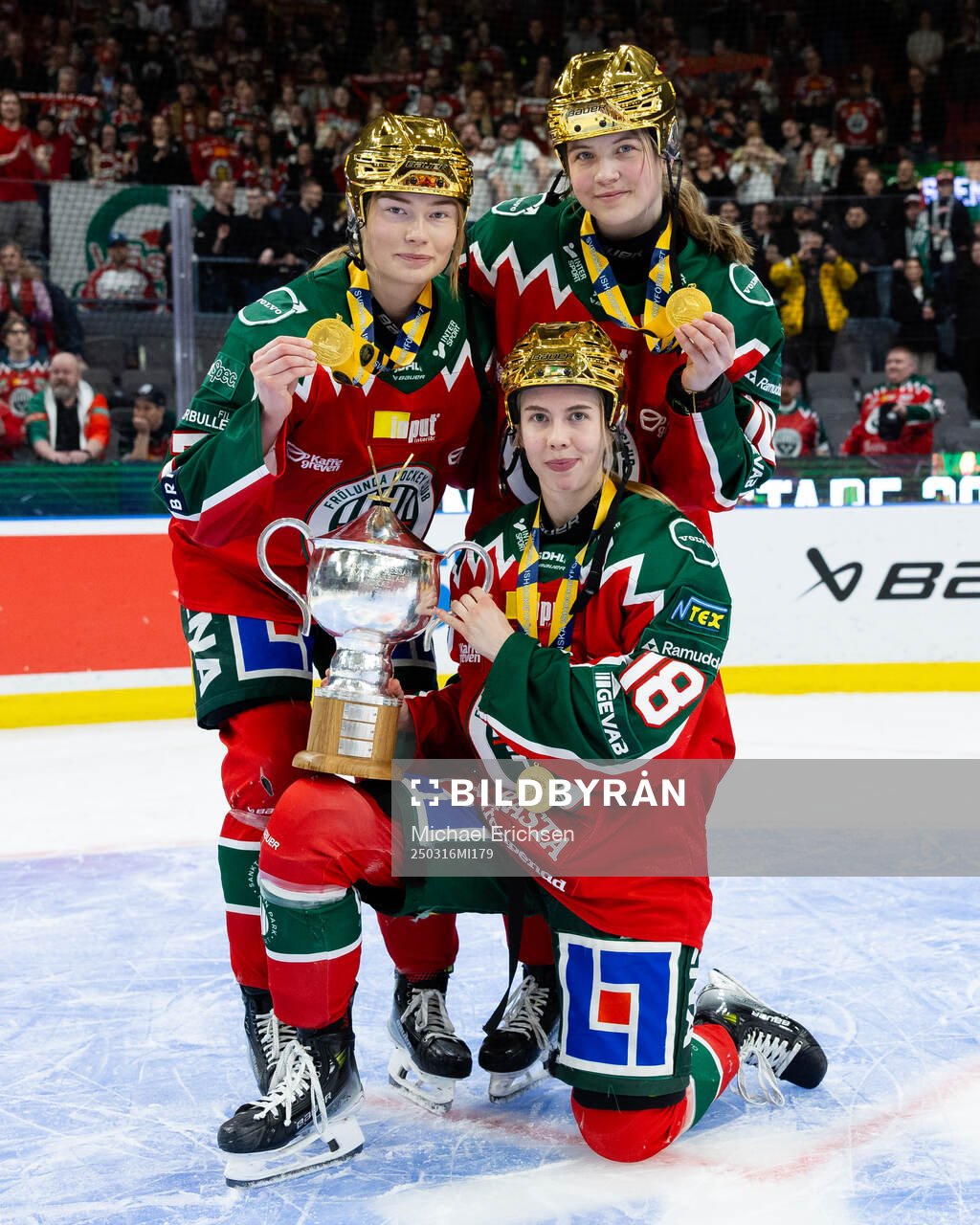 Frölundas Sanni Rantala, Emilia Vesa och Elisa Holopainen