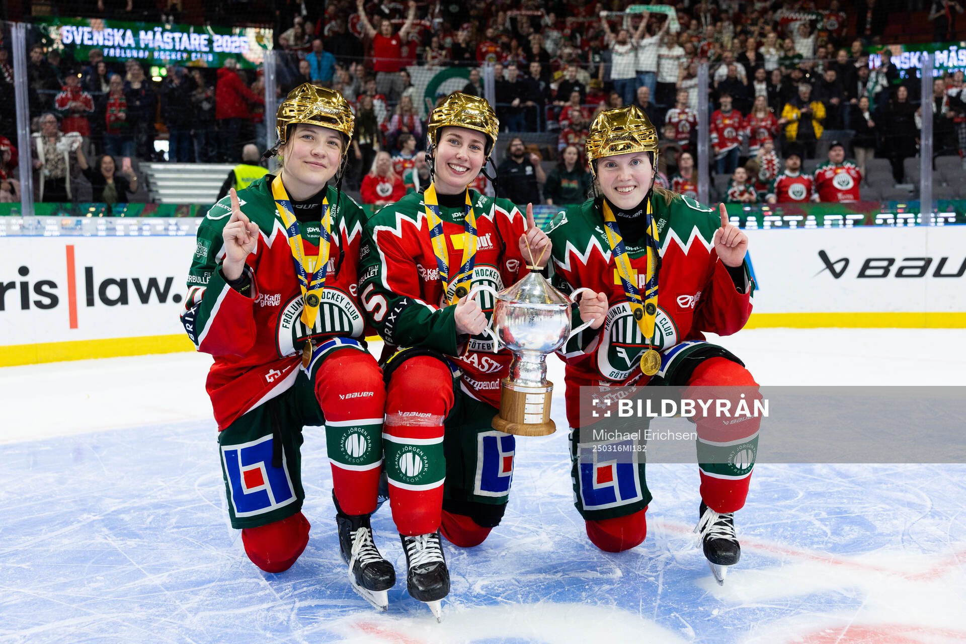 Frölundas Emilia Vesa, Nathalie Lidman och Felicia