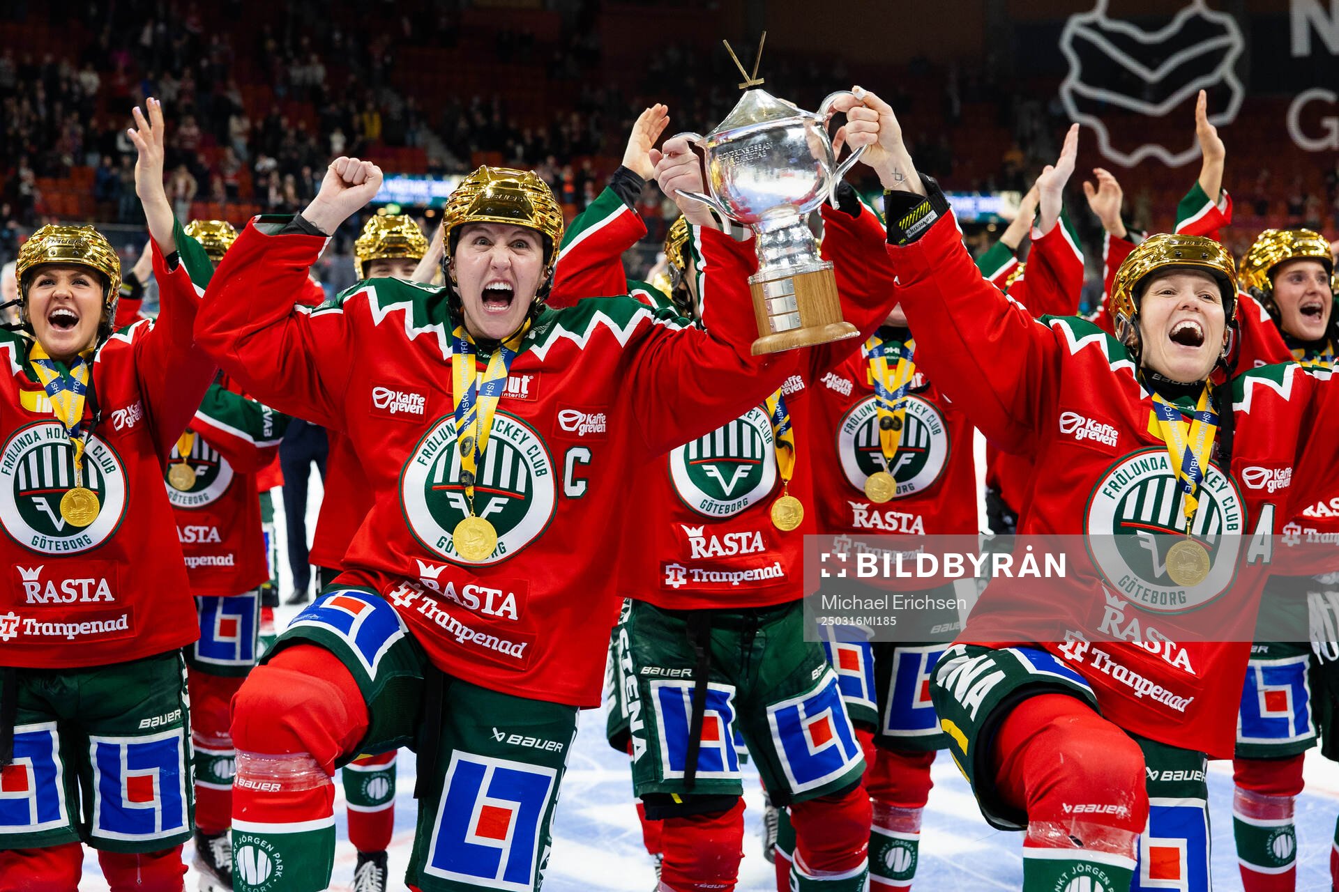 Frölundas Sofie Lundin, Hanna Olsson och Michelle Karvinen