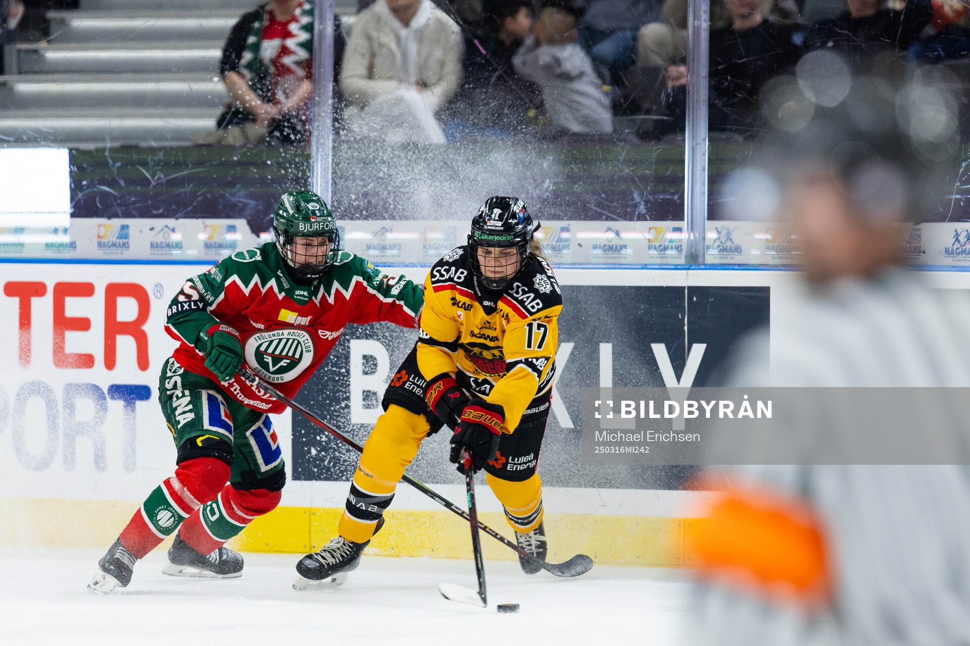 Frölundas Nathalie Lidman och Luleås Erica Rieder