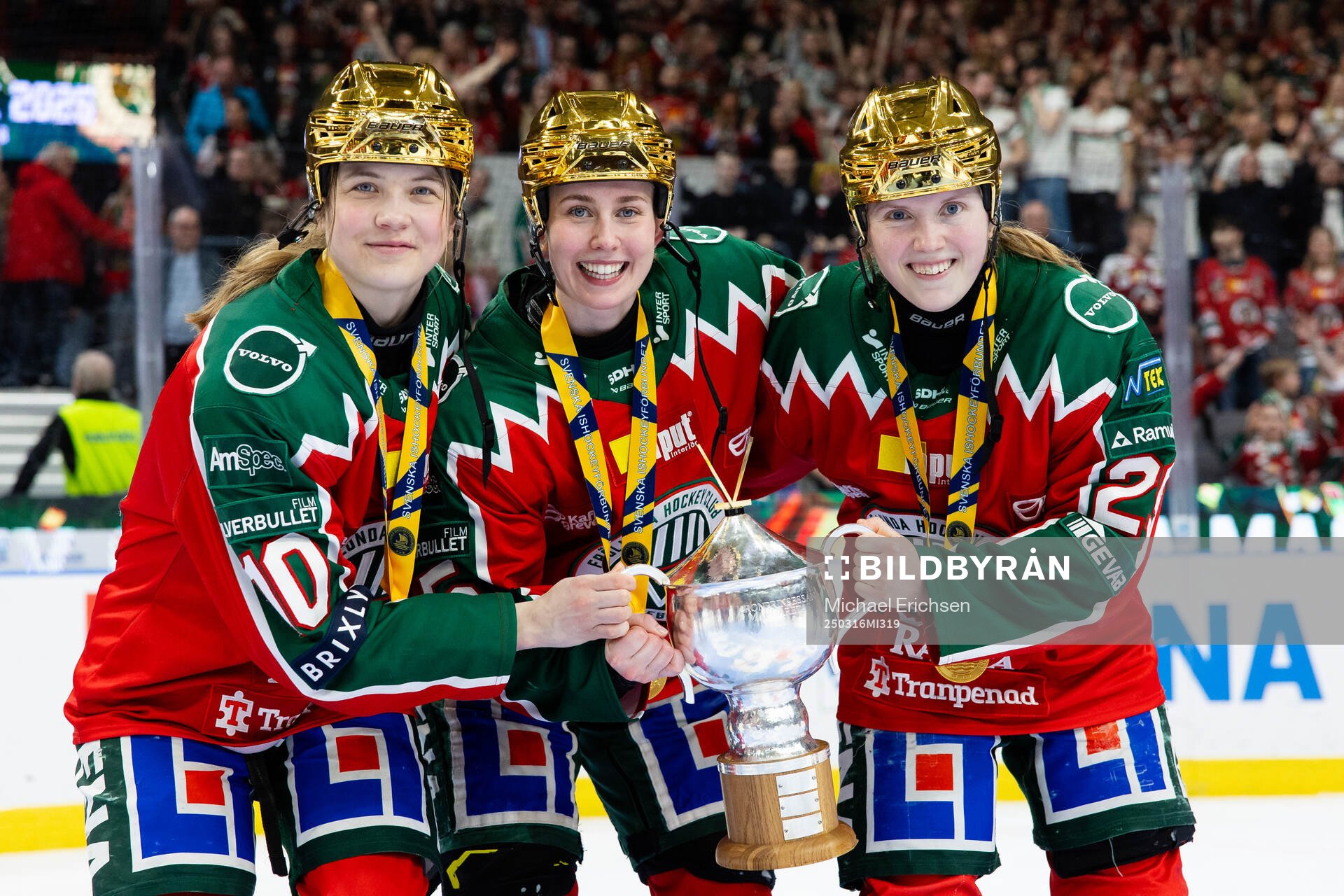 Frölundas Emilia Vesa, Nathalie Lidman och Linnéa