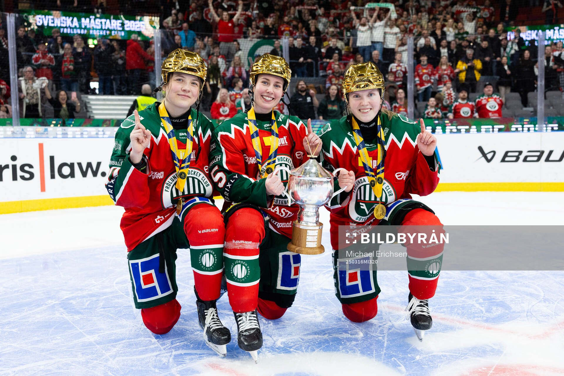 Frölundas Emilia Vesa, Nathalie Lidman och Linnéa