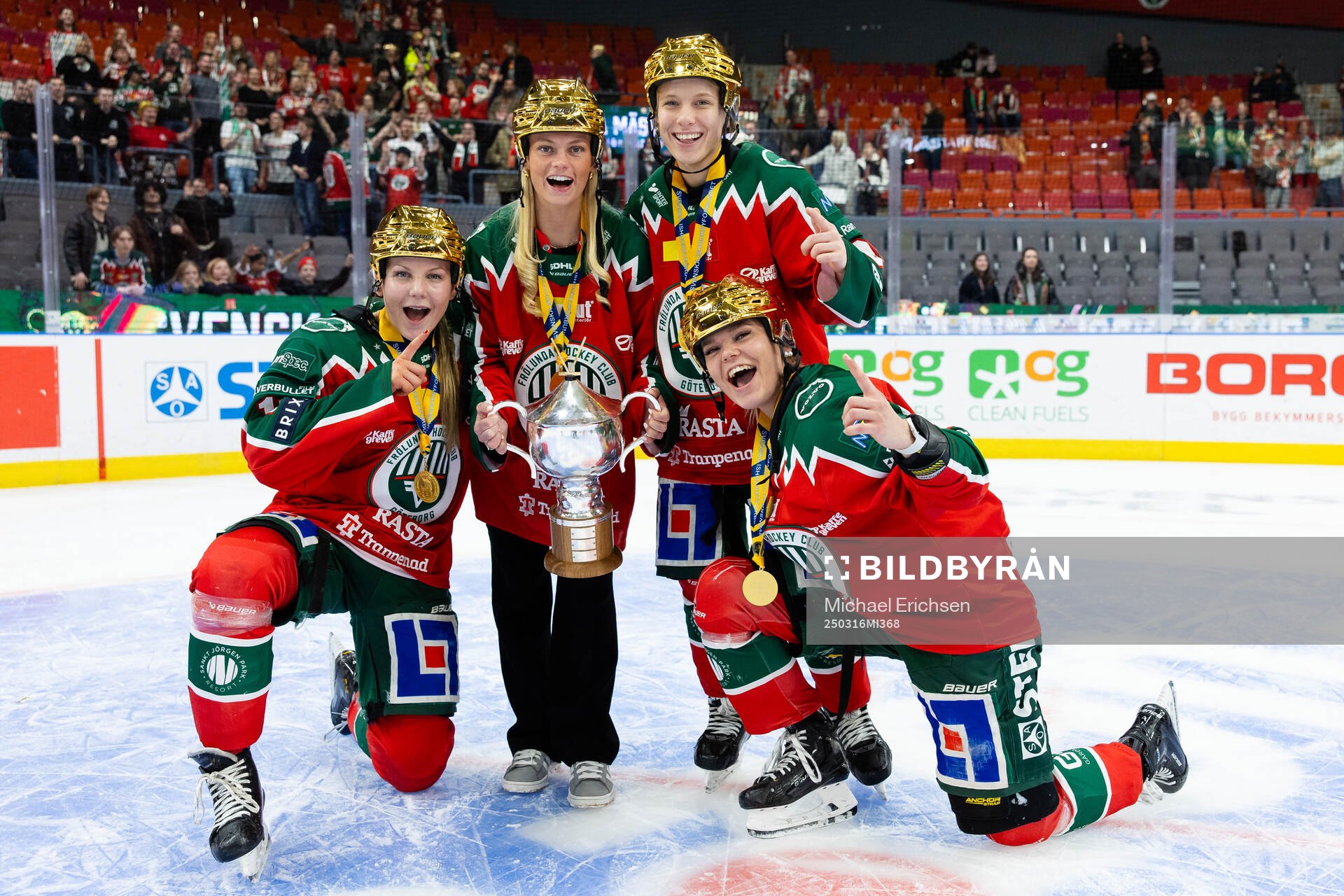 Frölundas Ella Hellman, Jennifer Carlsson, Emilia Bergeby