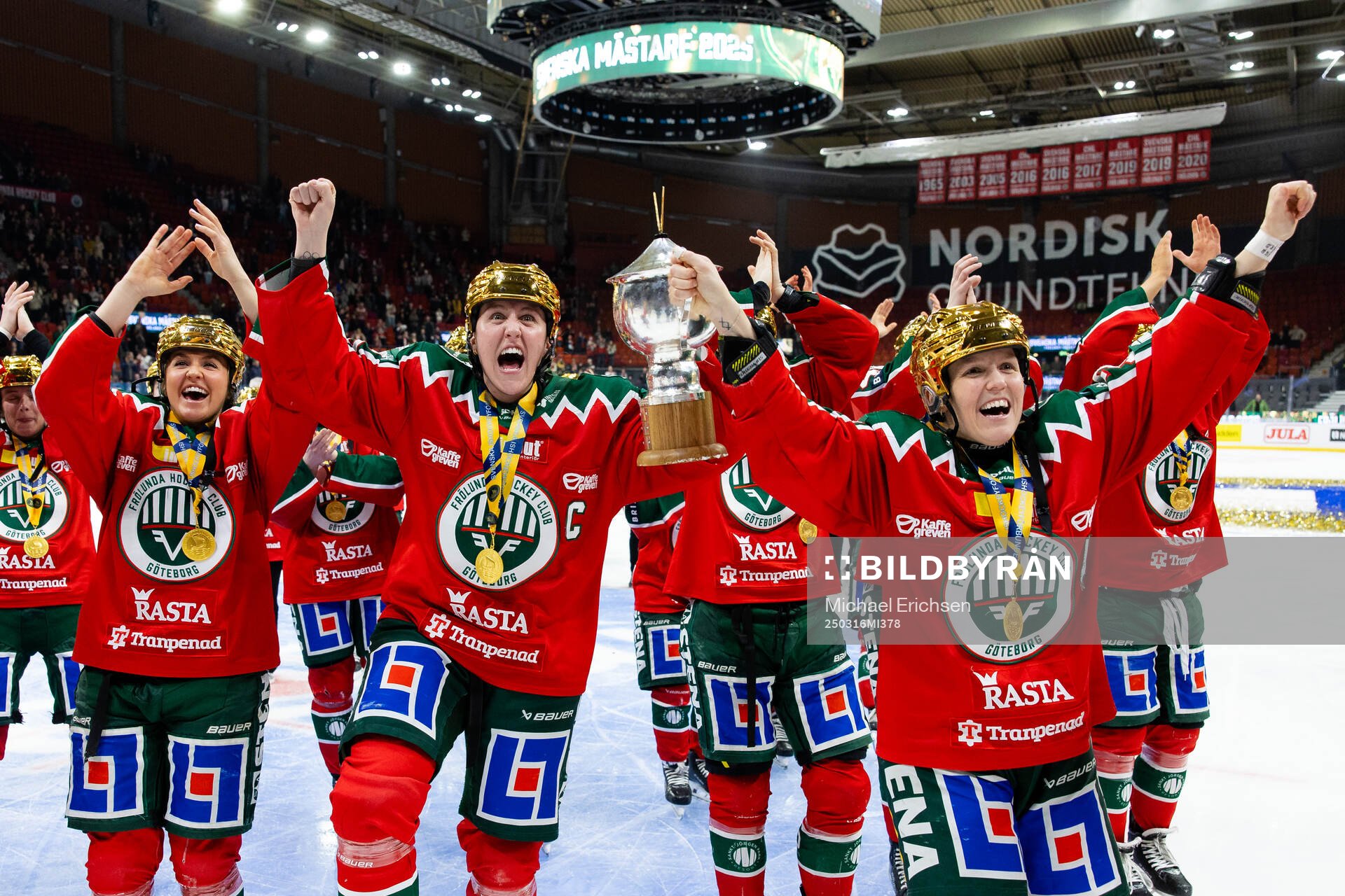 Frölundas Sofie Lundin, Hanna Olsson och Michelle Karvinen