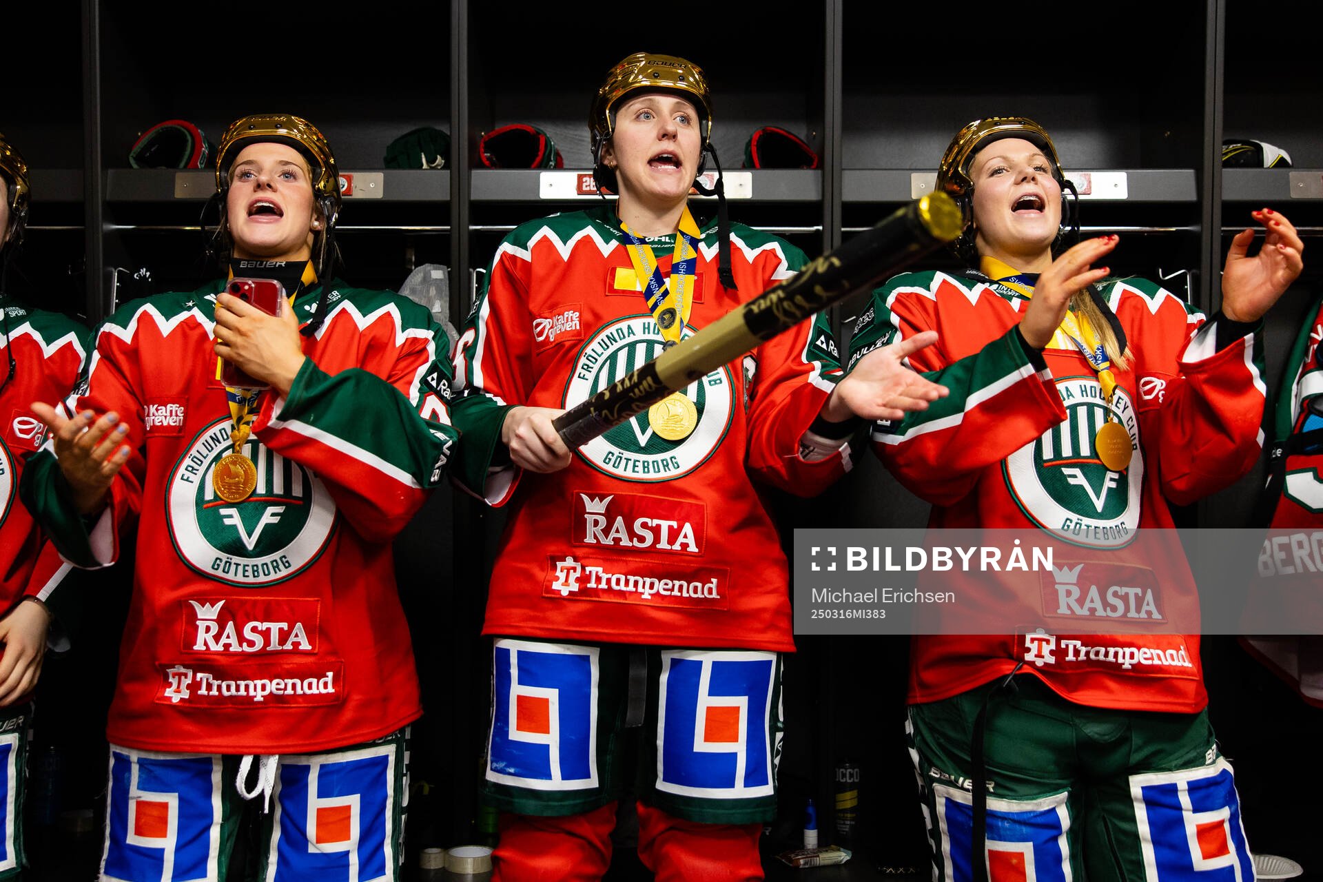 Frölundas Nellie Svensson, Hanna Olsson och Ella Hellman