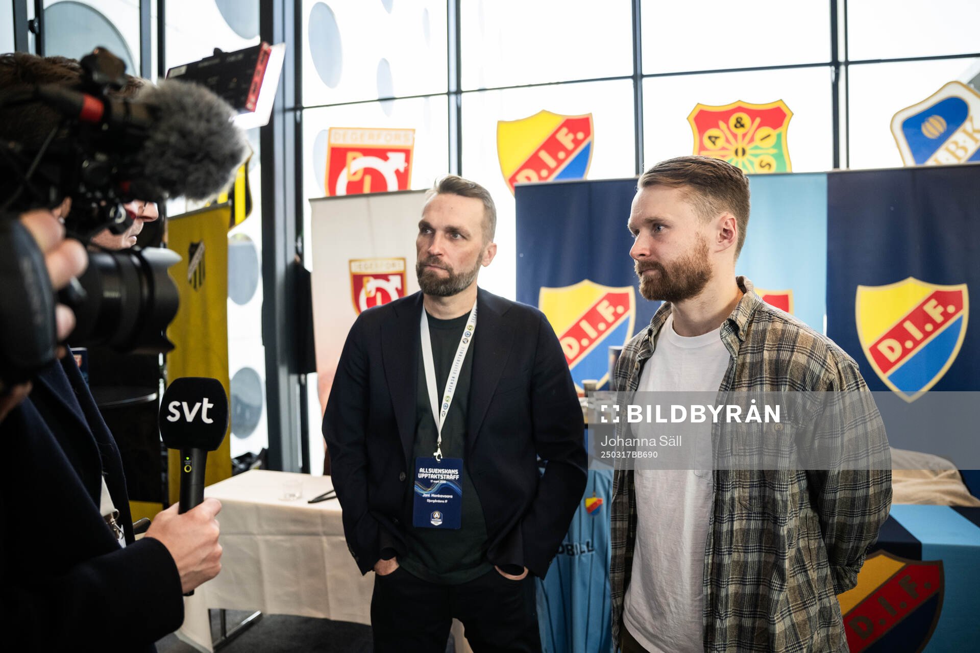 Djurgårdens tränare Jani Honkavaara och Jacob Une