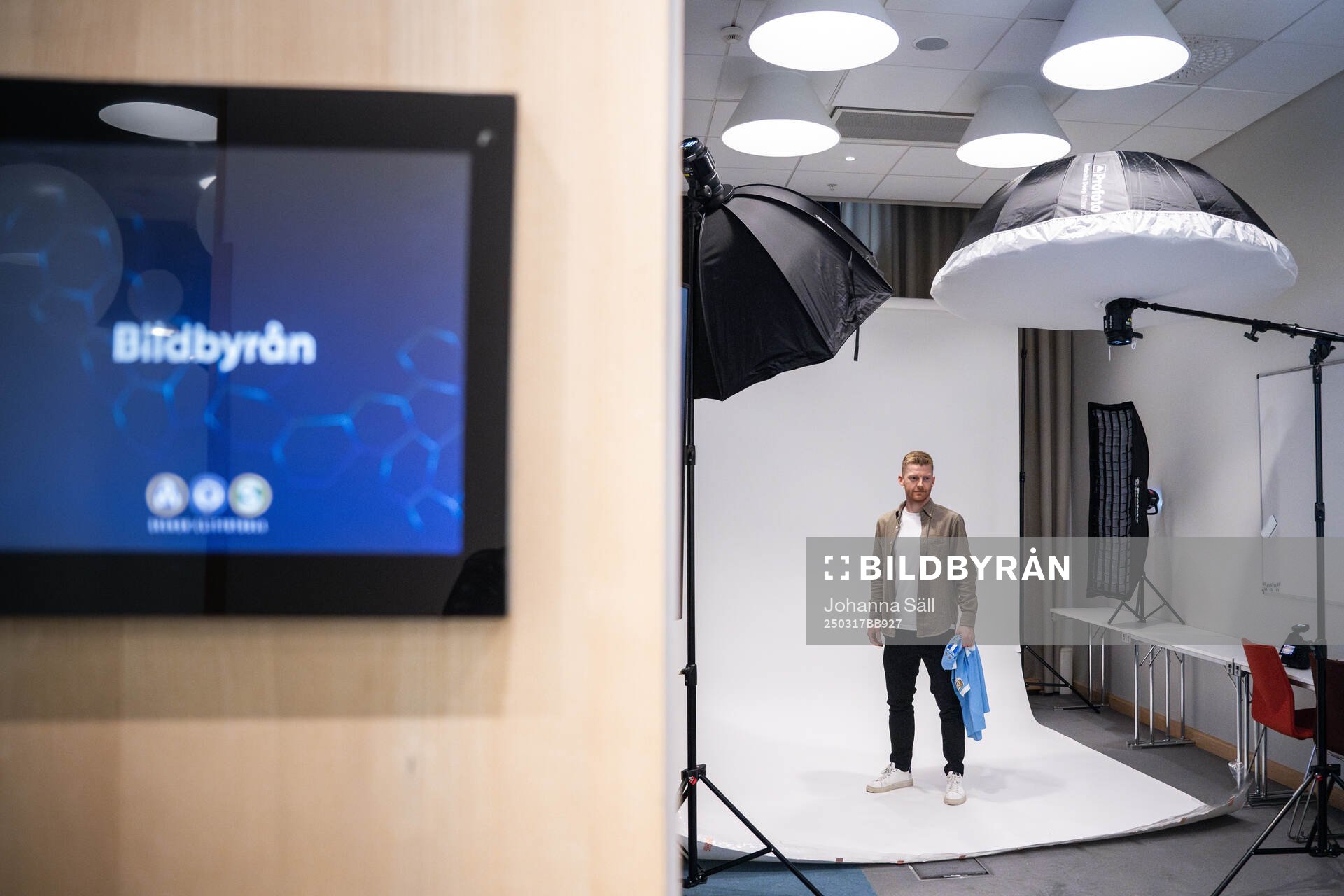 Malmö FFs Anders Christiansen fotograferas i Bildbyråns studio under fotbollsallsvenskans upptaktsträff den 17 mars 2025 i Stockholm. 