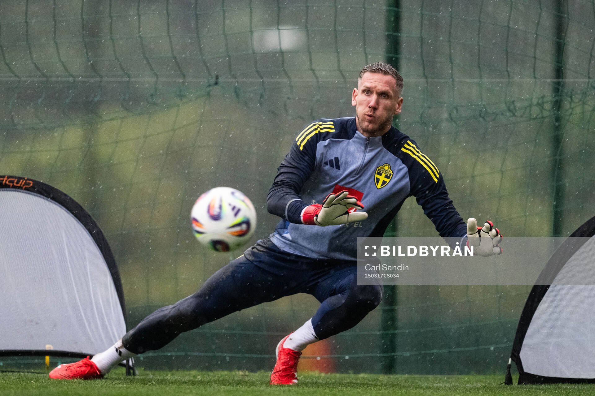 Goalkeeper Robin Olsen of the Swedish men's national