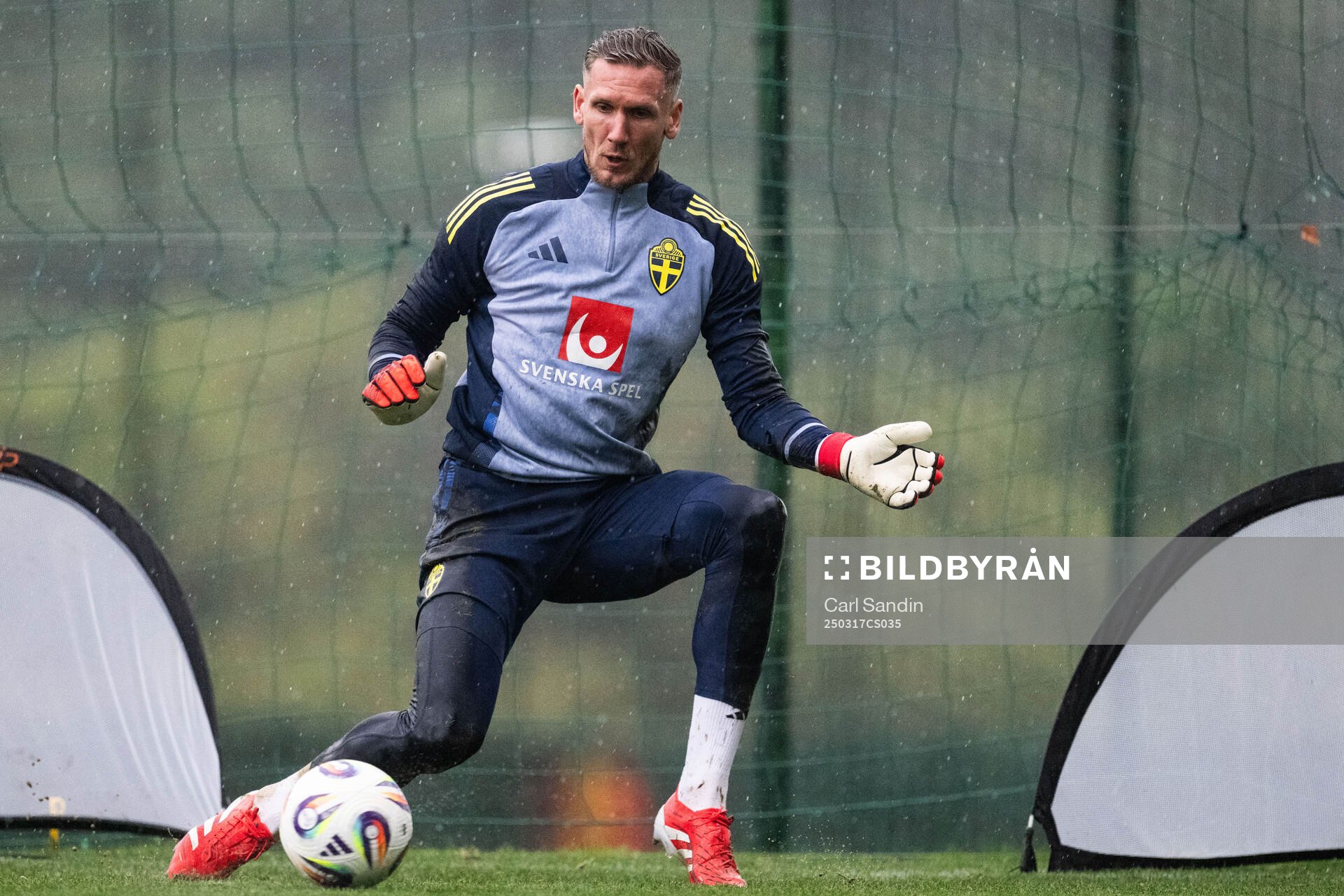 Goalkeeper Robin Olsen of the Swedish men's national