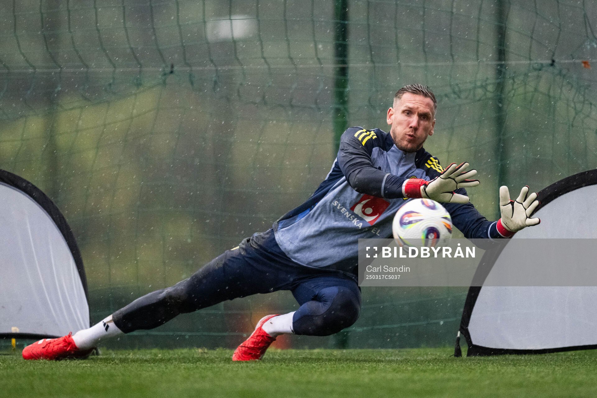 Goalkeeper Robin Olsen of the Swedish men's national