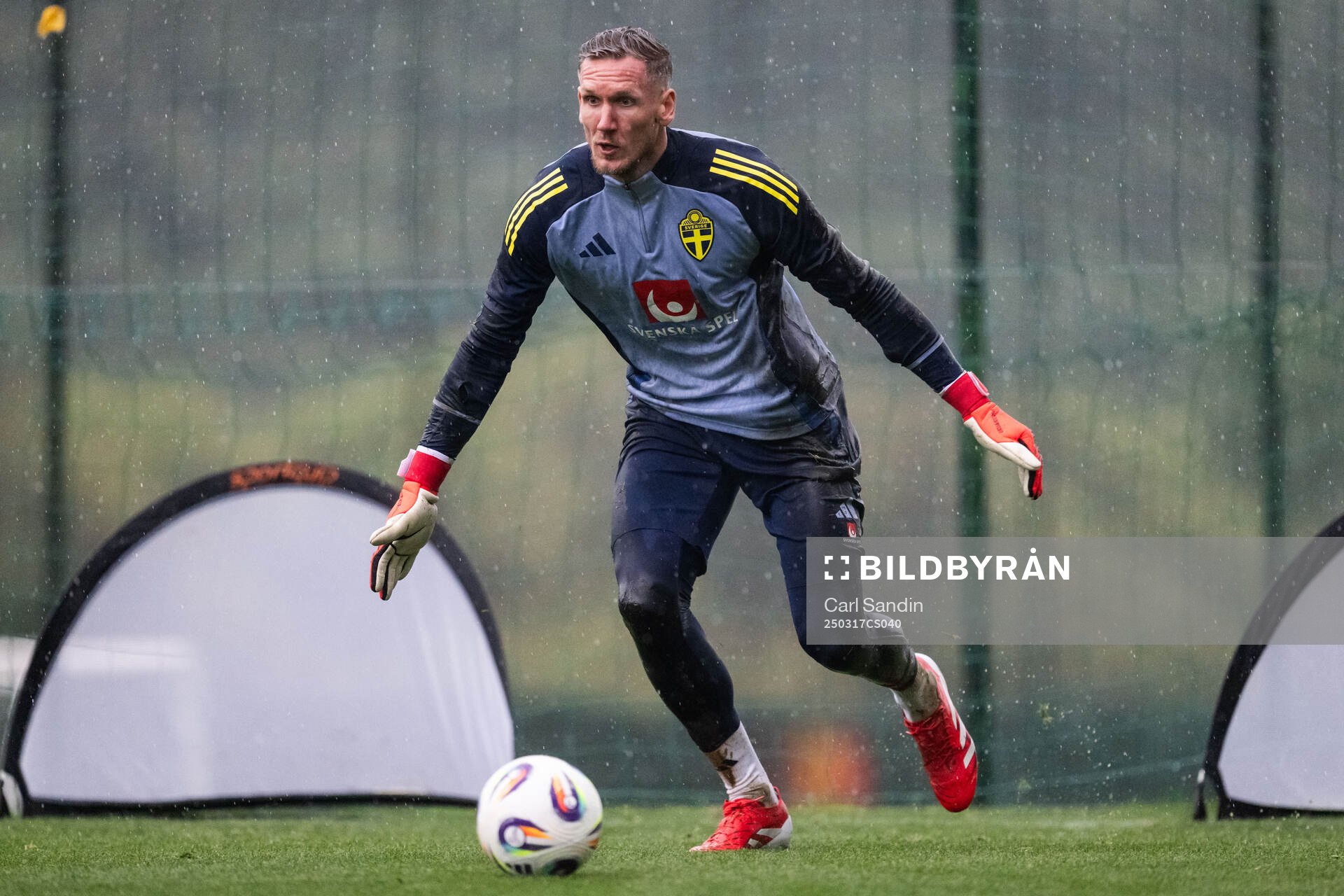 Goalkeeper Robin Olsen of the Swedish men's national