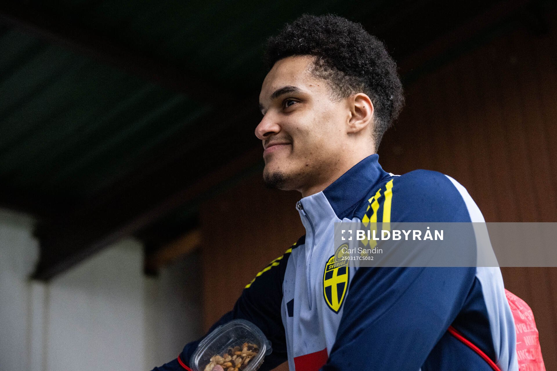 Goalkeeper Oliver Dovin of the Swedish men's national