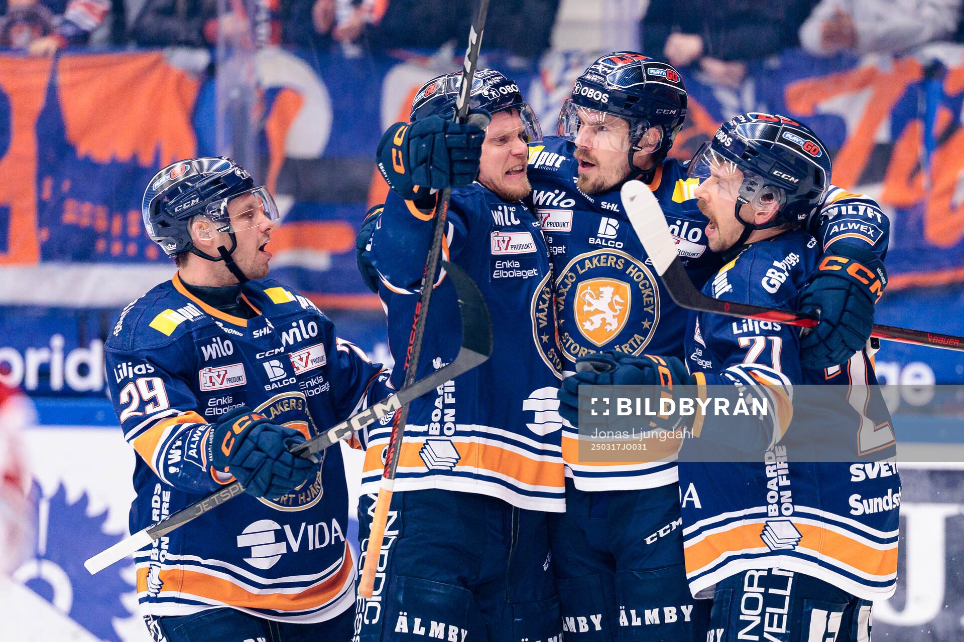 Växjös Sebastian Strandberg, Ludvig Nilsson, Emil Larsson