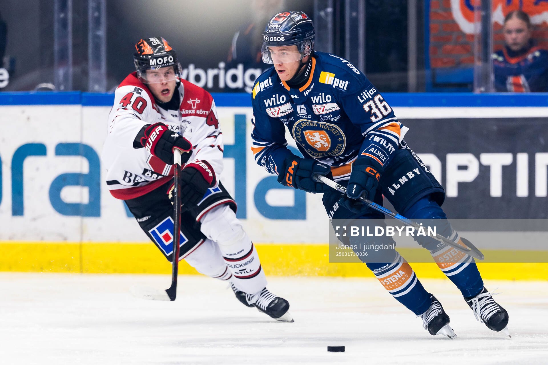 Örebros Elias Ekström och Växjös Elias Rosén