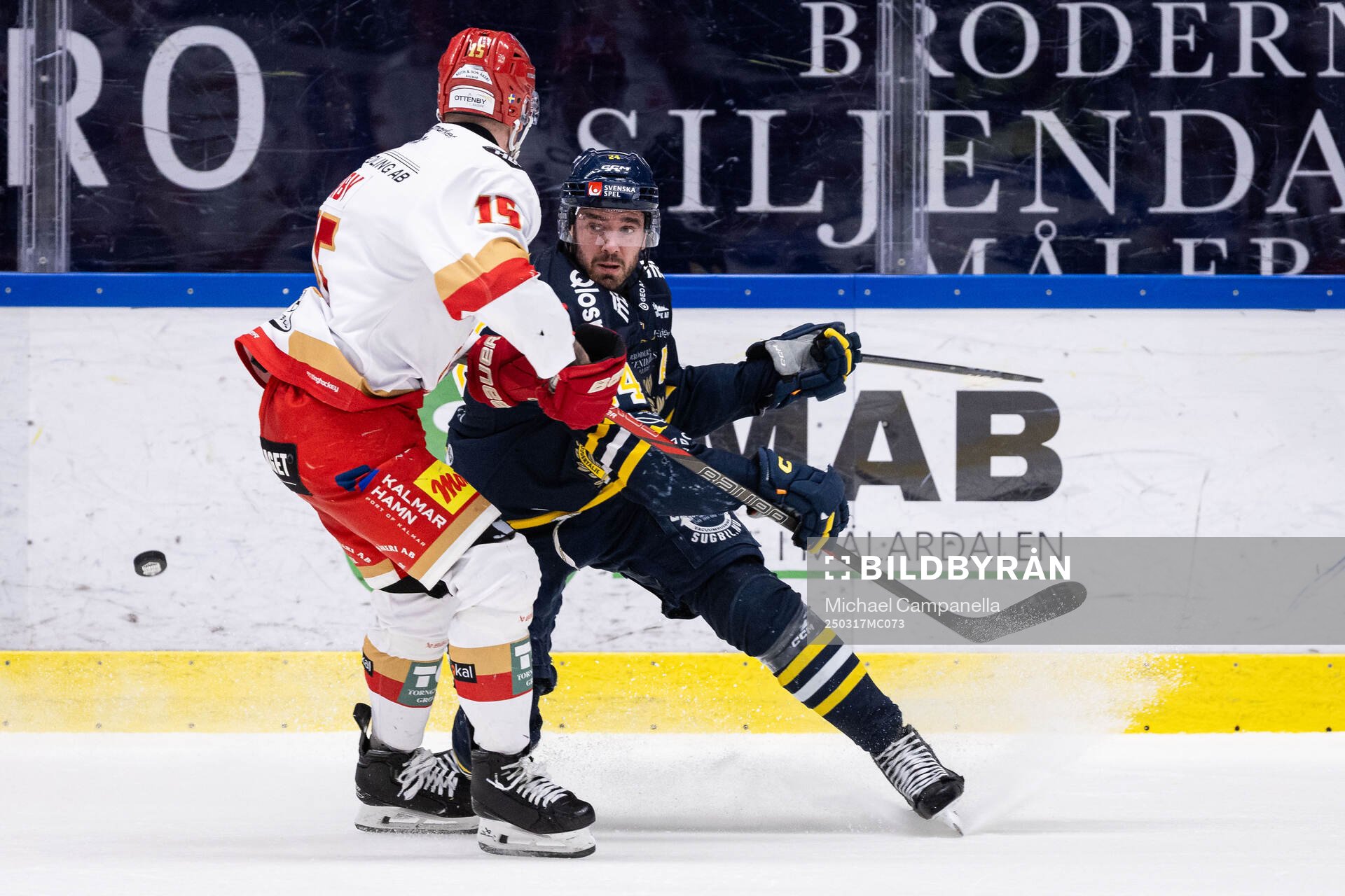 Kalmars Carl-Johan Lerby och Södertäljes Jacob Dahlström