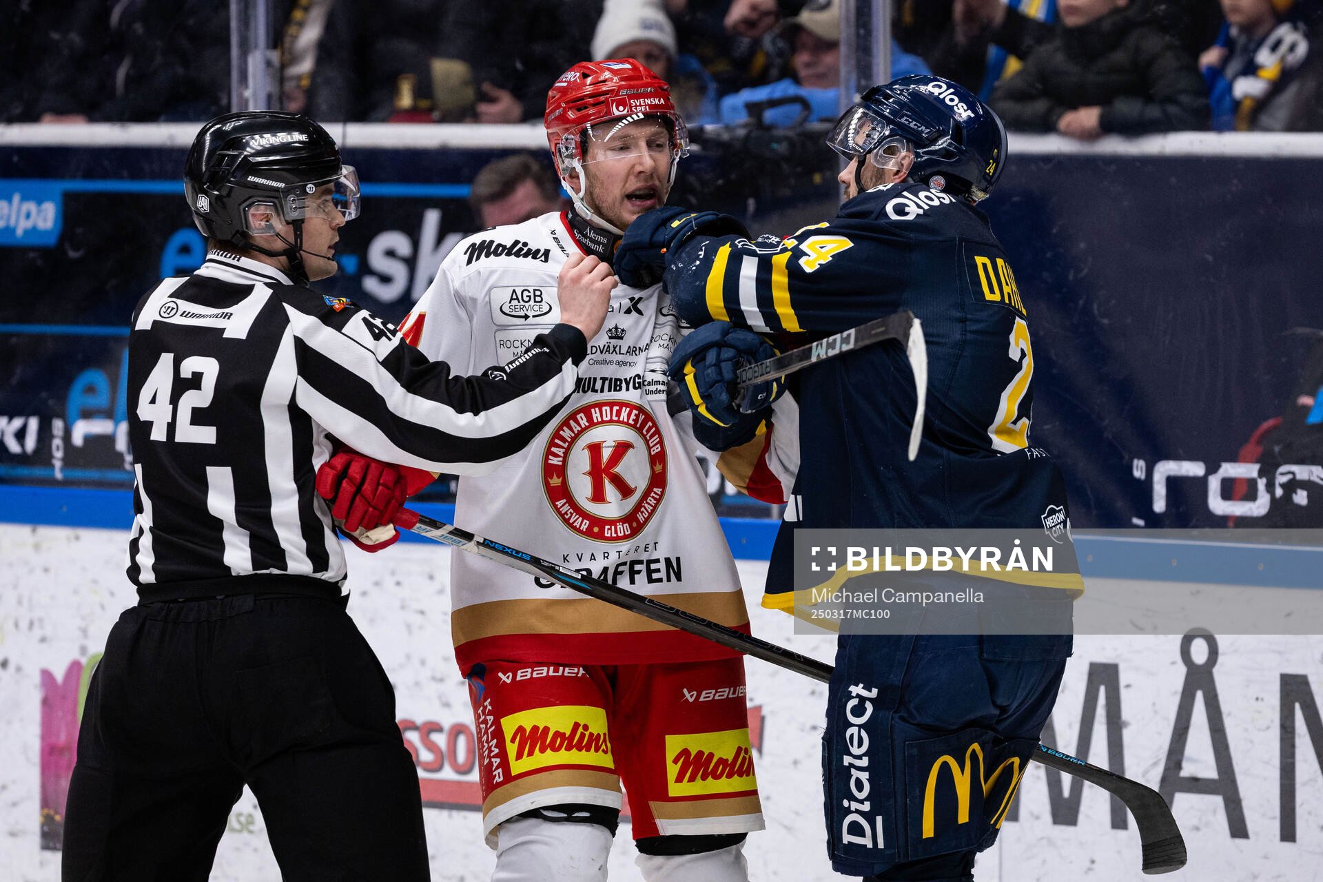 Kalmars Fredrik Granberg i bråk med Södertäljes Jacob