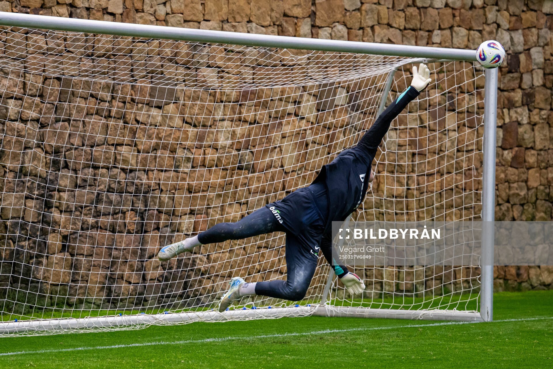Goalkeeper Mathias Dyngeland of the Norwegian national