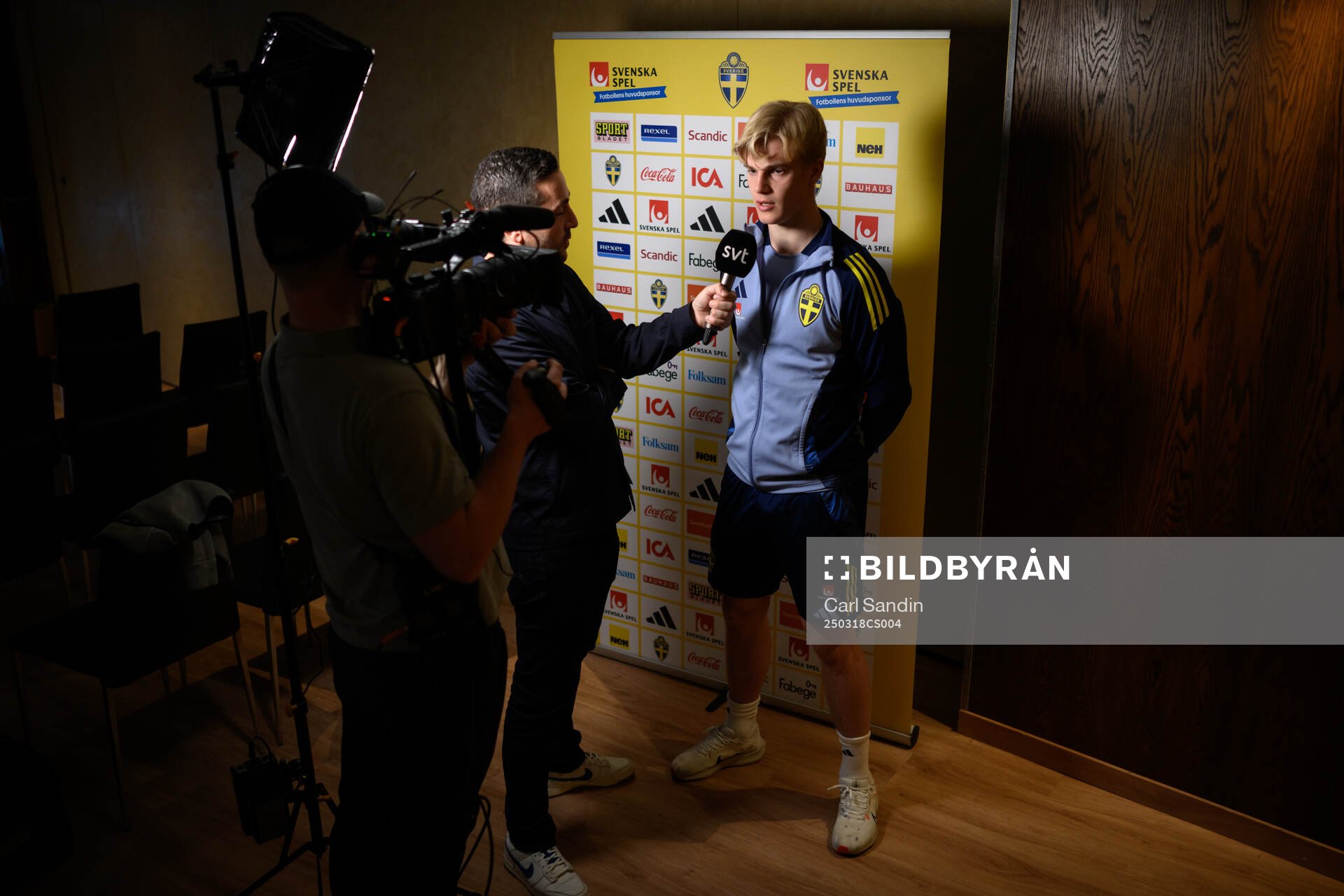 Lucas Bergvall of the Swedish men's national football team