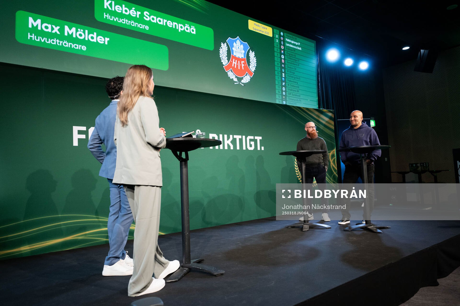 Landskronas huvudtränare Max Mölder och Helsingborgs