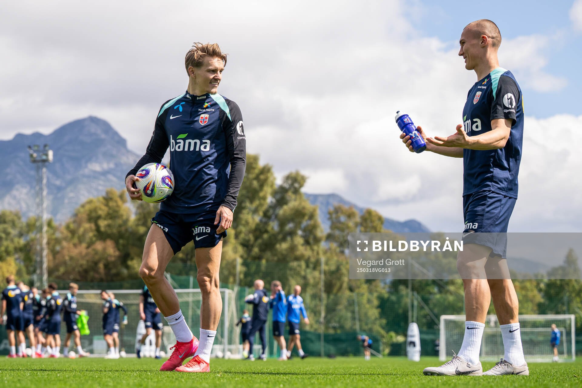 Martin Ødegaard and Leo Østigård of the Norwegian