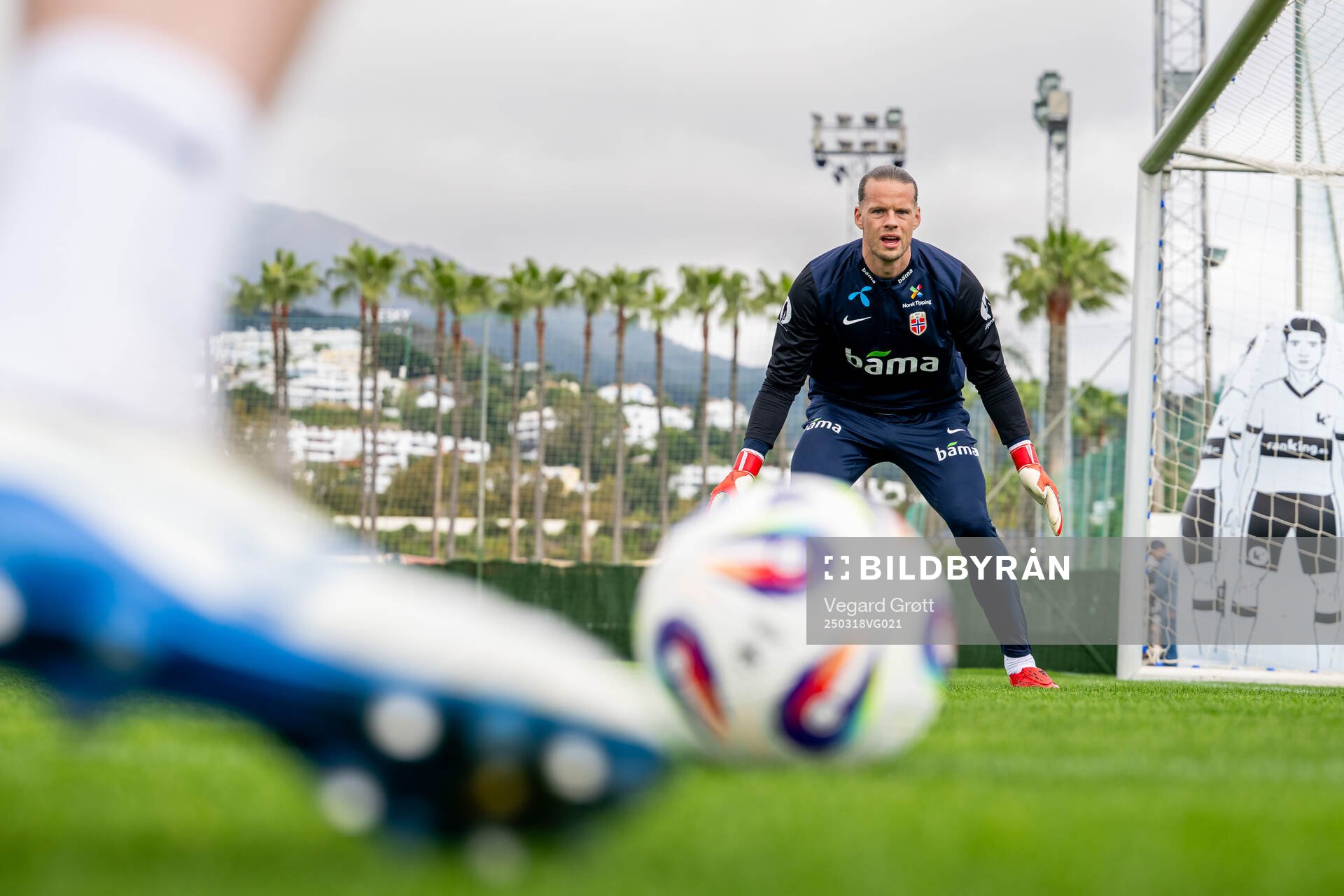 Goalkeeper Ørjan Håskjold Nyland of the Norwegian