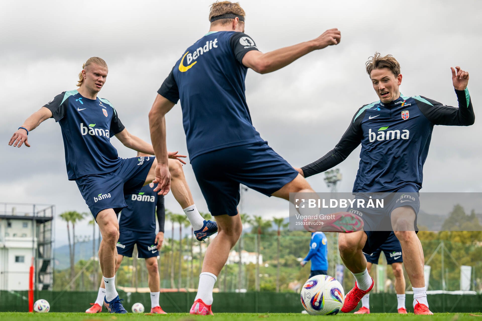 Erling Braut Haaland and Sander Berge of the Norwegian