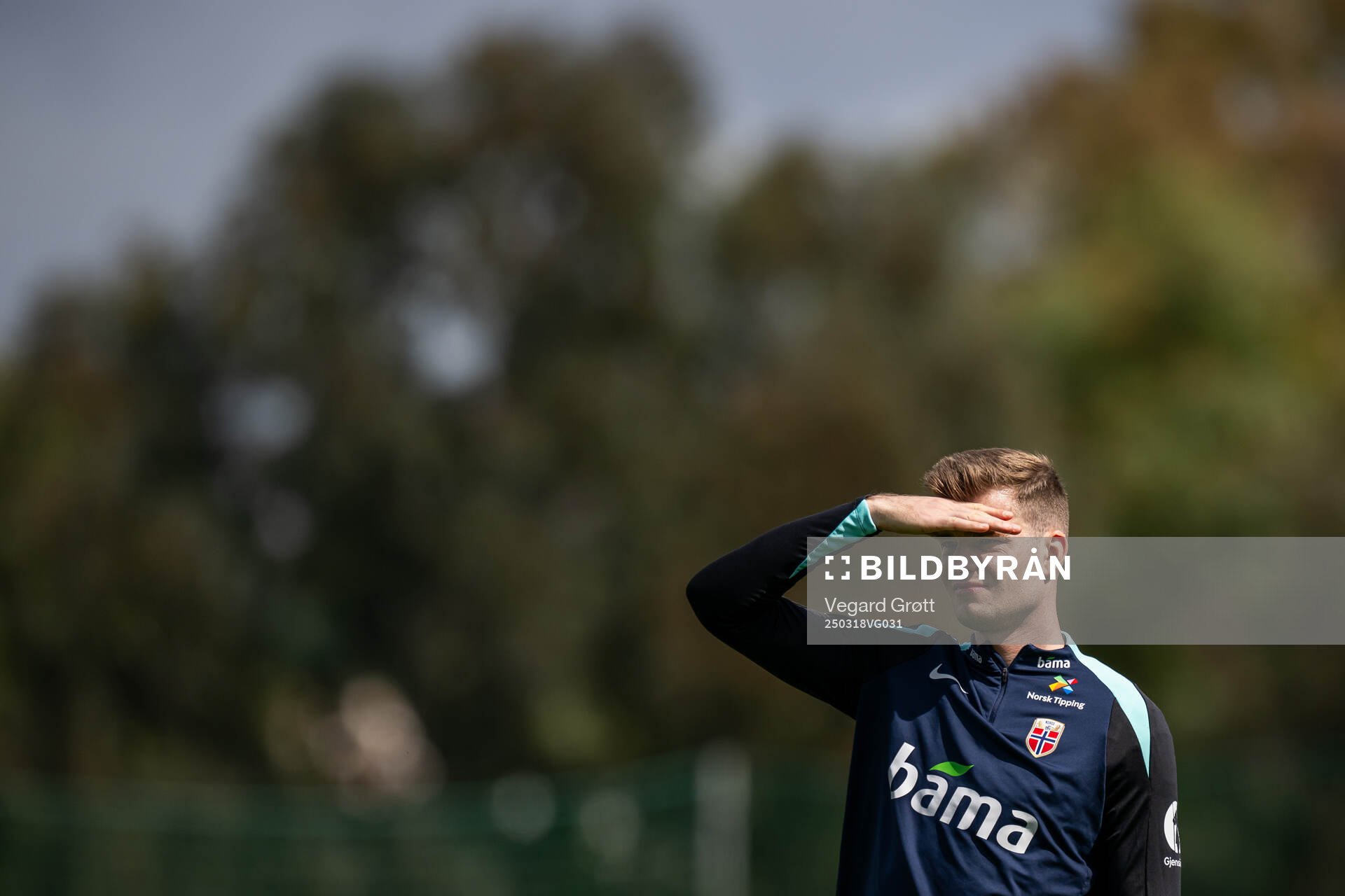 Alexander Sørloth of the Norwegian national football team