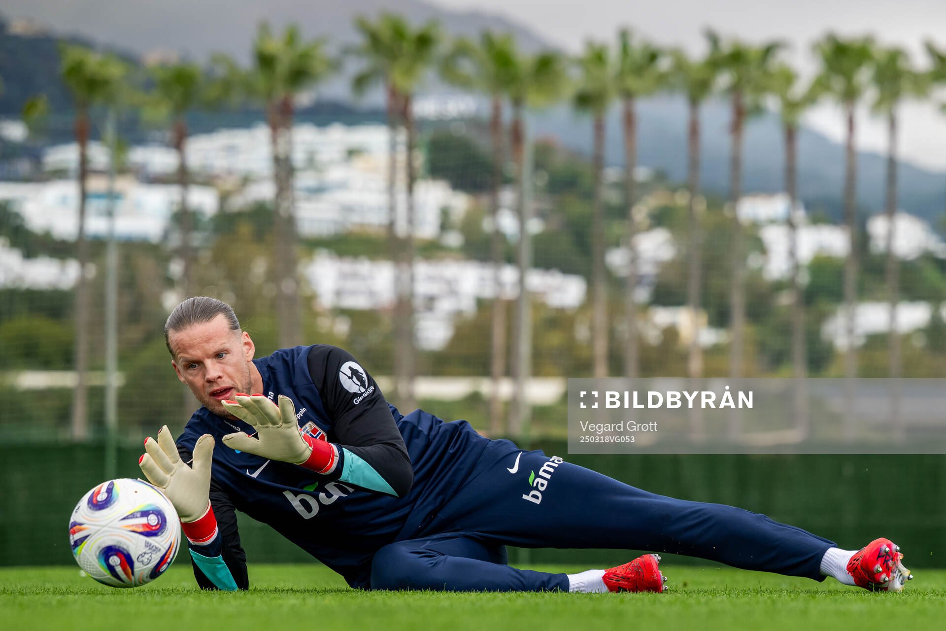 Goalkeeper Ørjan Håskjold Nyland of the Norwegian