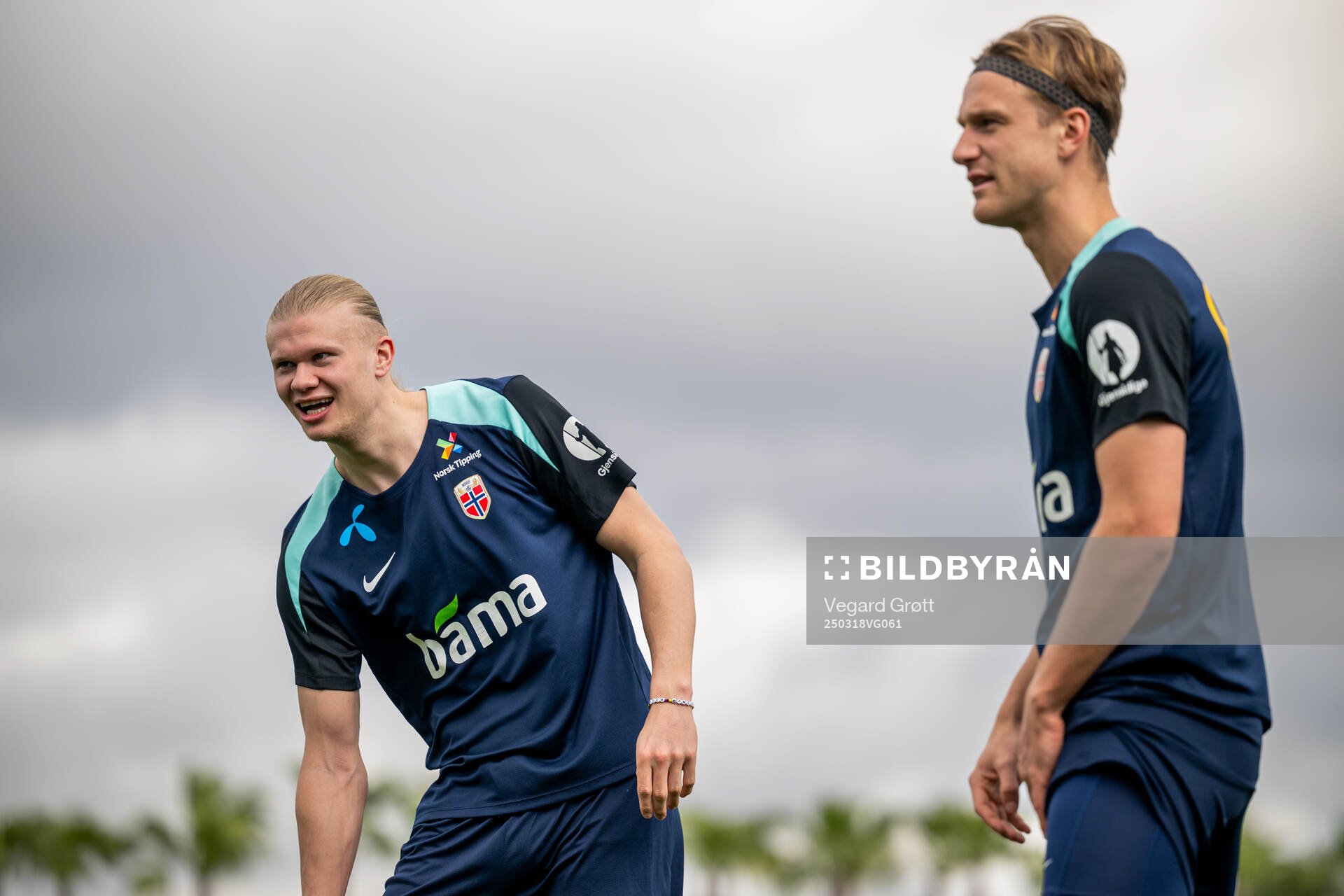 Erling Braut Haaland and Erik Botheim of the Norwegian
