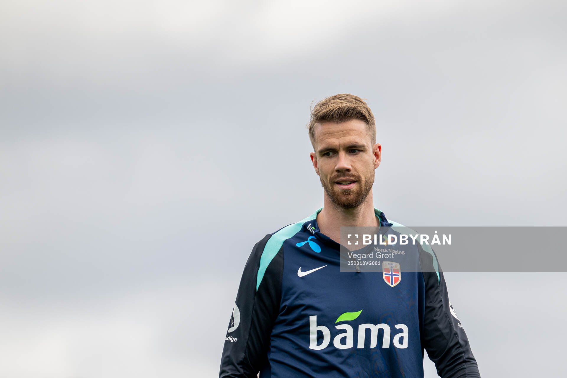 Kristoffer Ajer of the Norwegian national football team