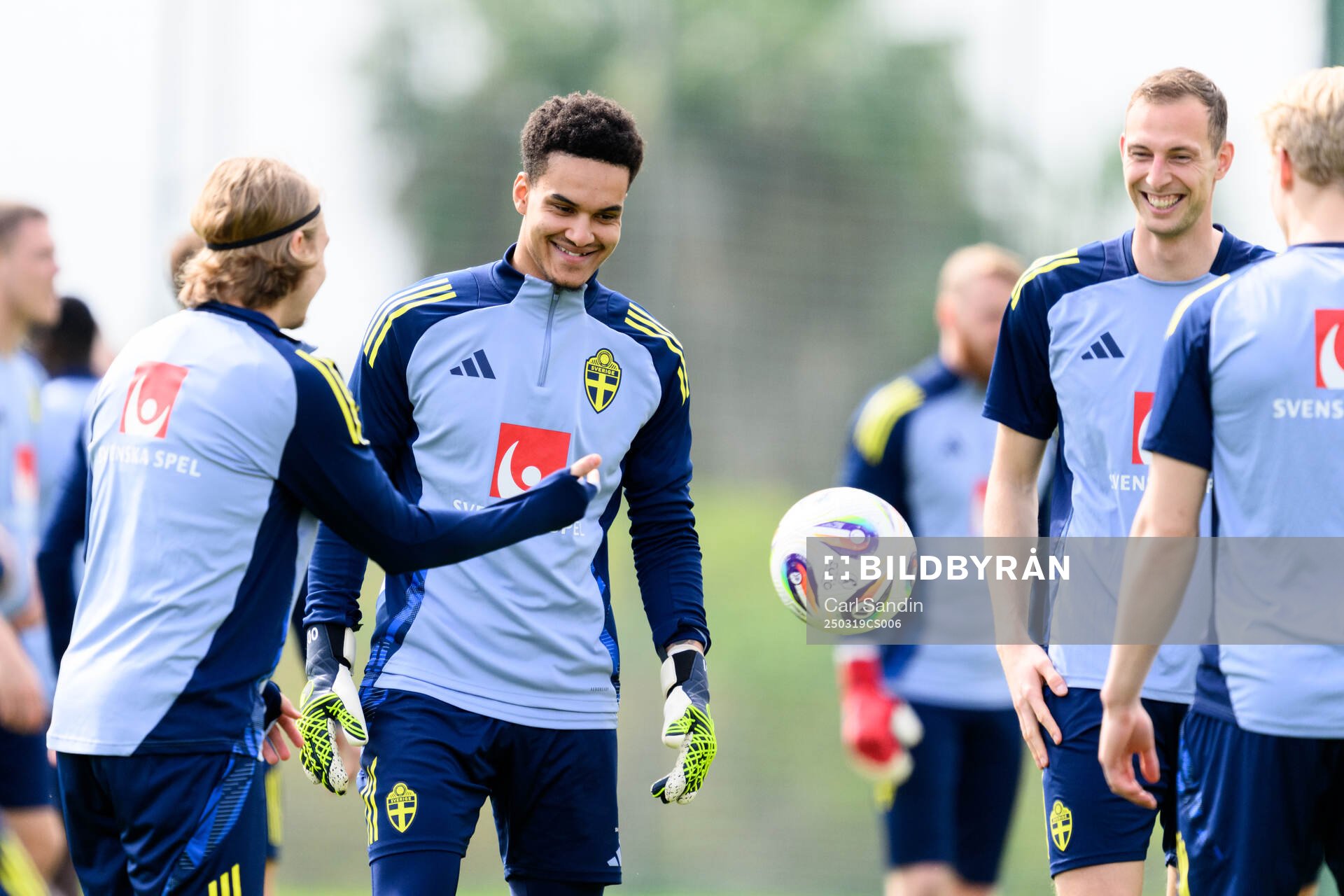 Goalkeeper Oliver Dovin of the Swedish men's national