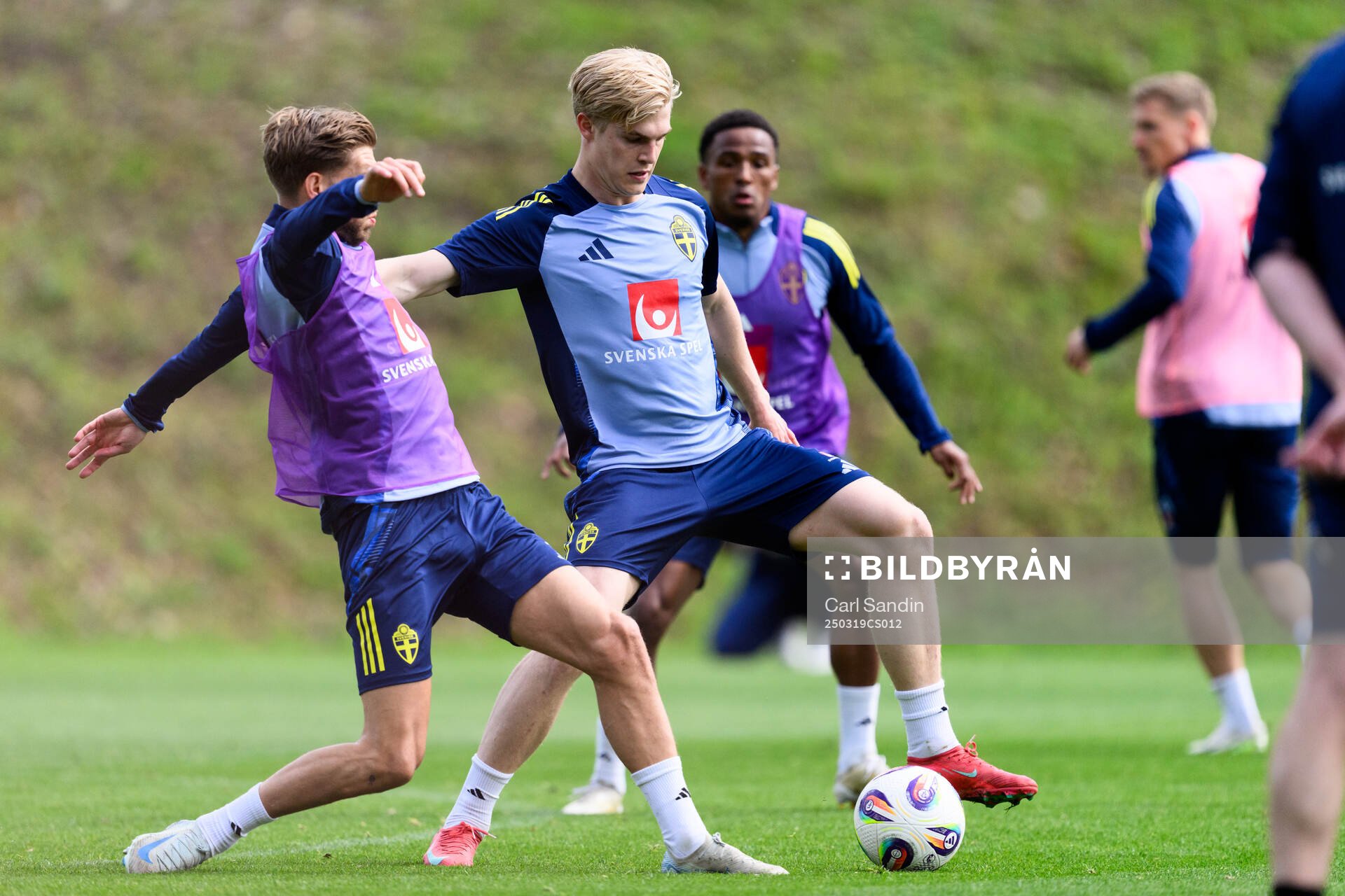 Lucas Bergvall of the Swedish men's national football team