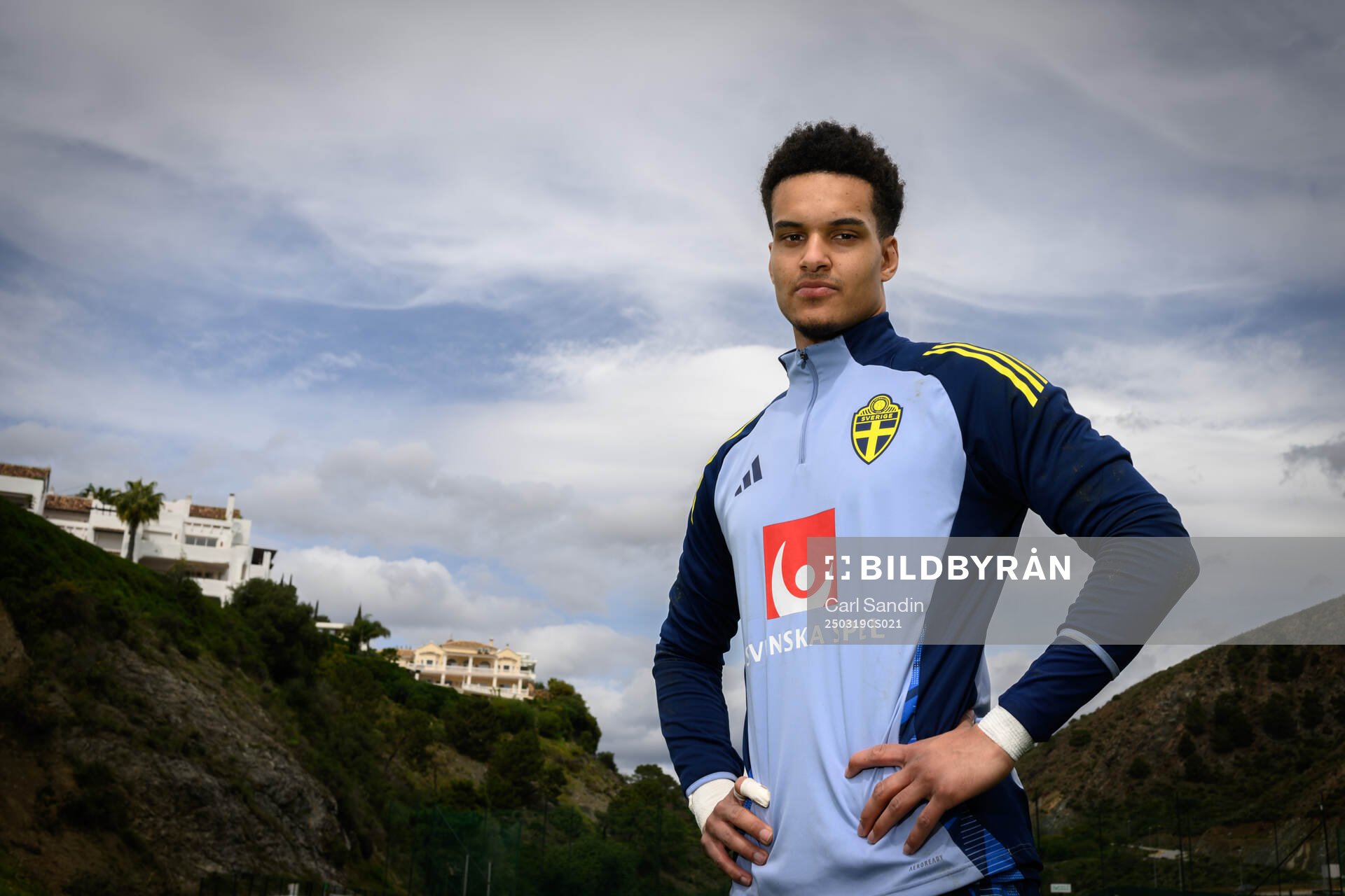 Goalkeeper Oliver Dovin of the Swedish men's national