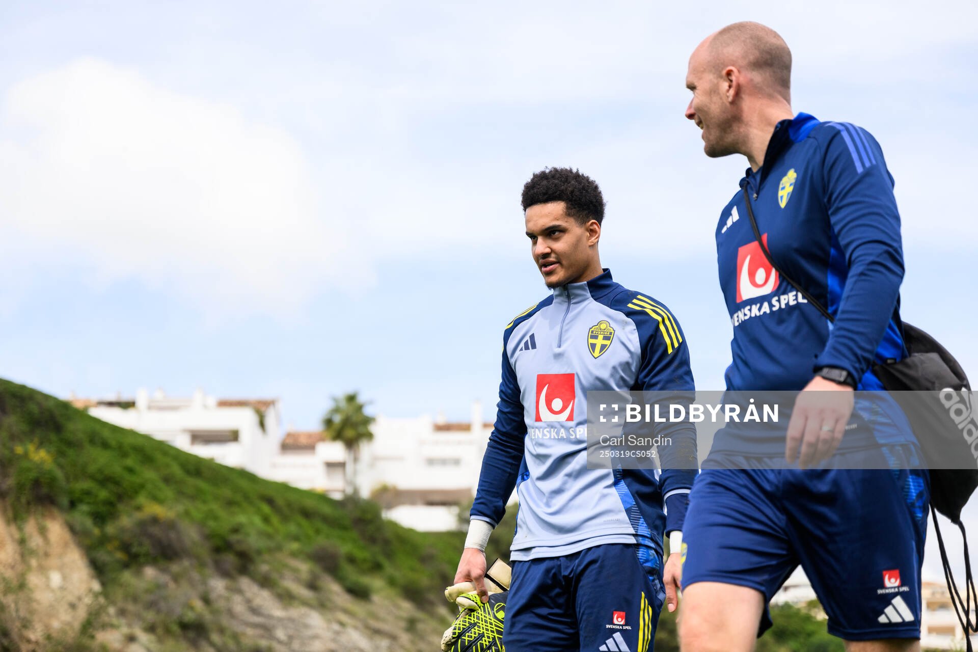 Goalkeeper Oliver Dovin of the Swedish men's national