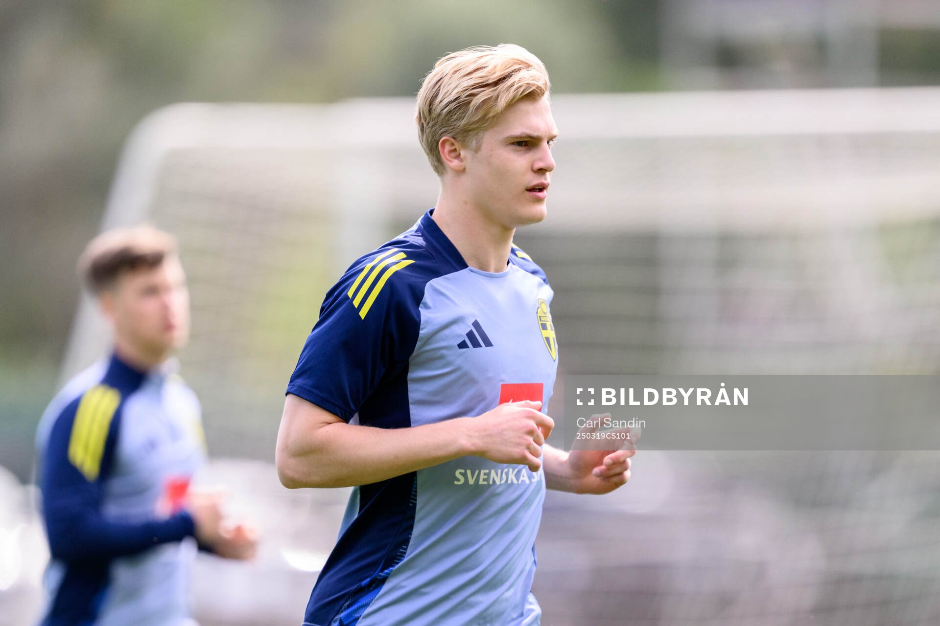 Lucas Bergvall of the Swedish men's national football team