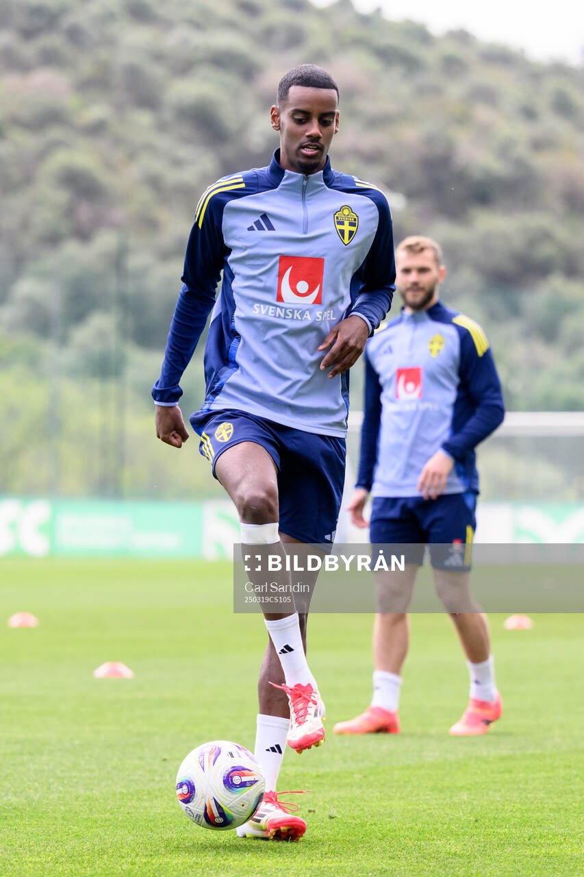 Alexander Isak of the Swedish men's national football team