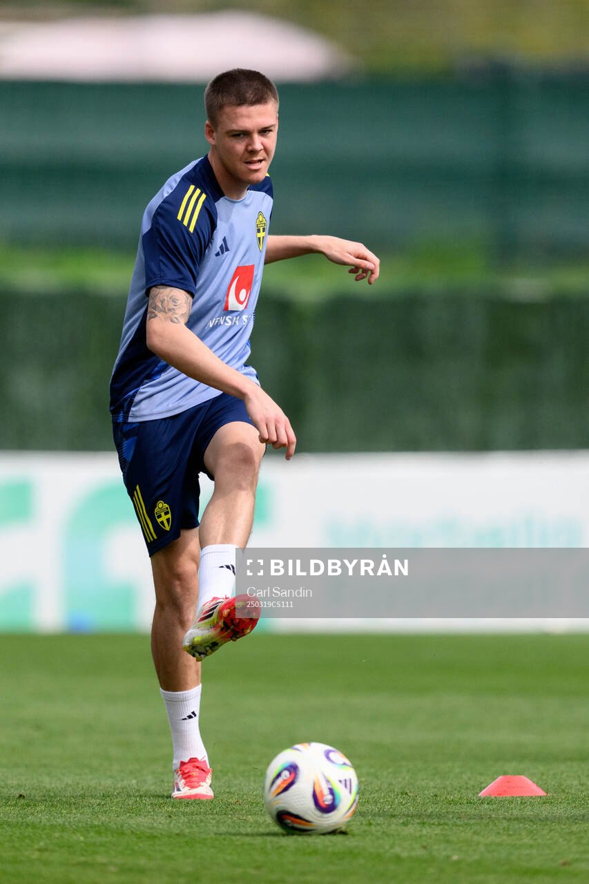 Emil Holm of the Swedish men's national football team