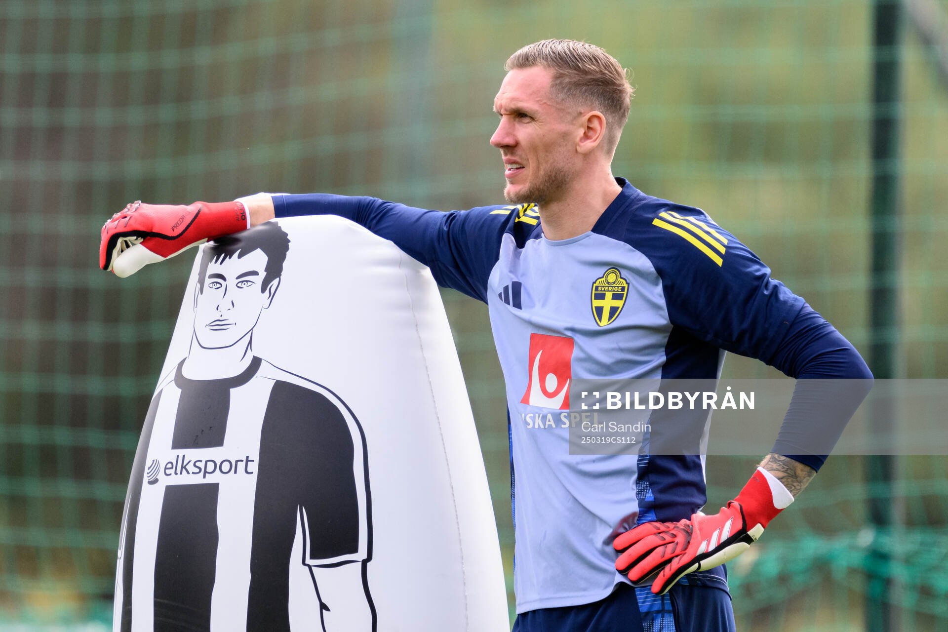 Goalkeeper Robin Olsen of the Swedish men's national