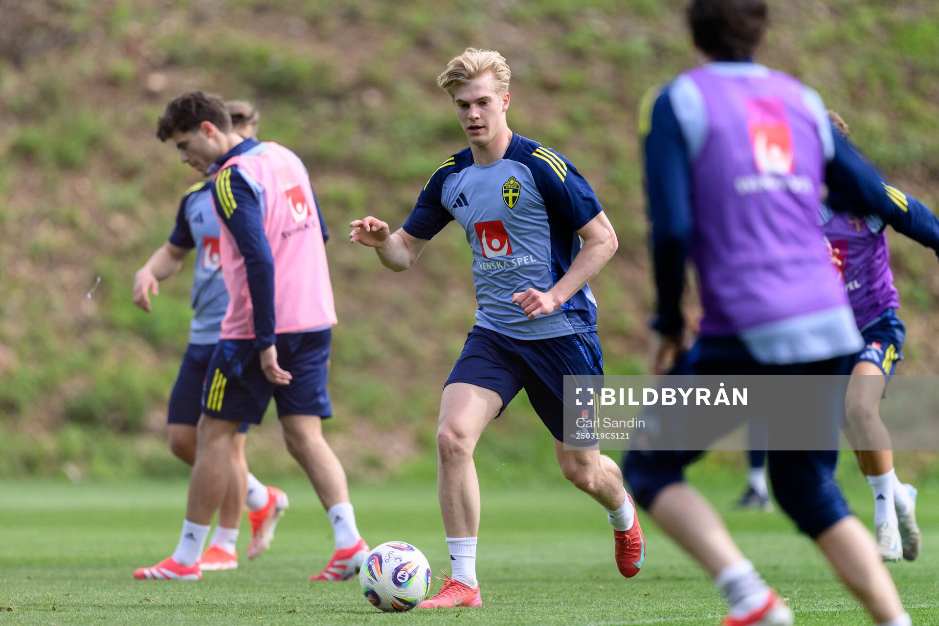 Lucas Bergvall of the Swedish men's national football team