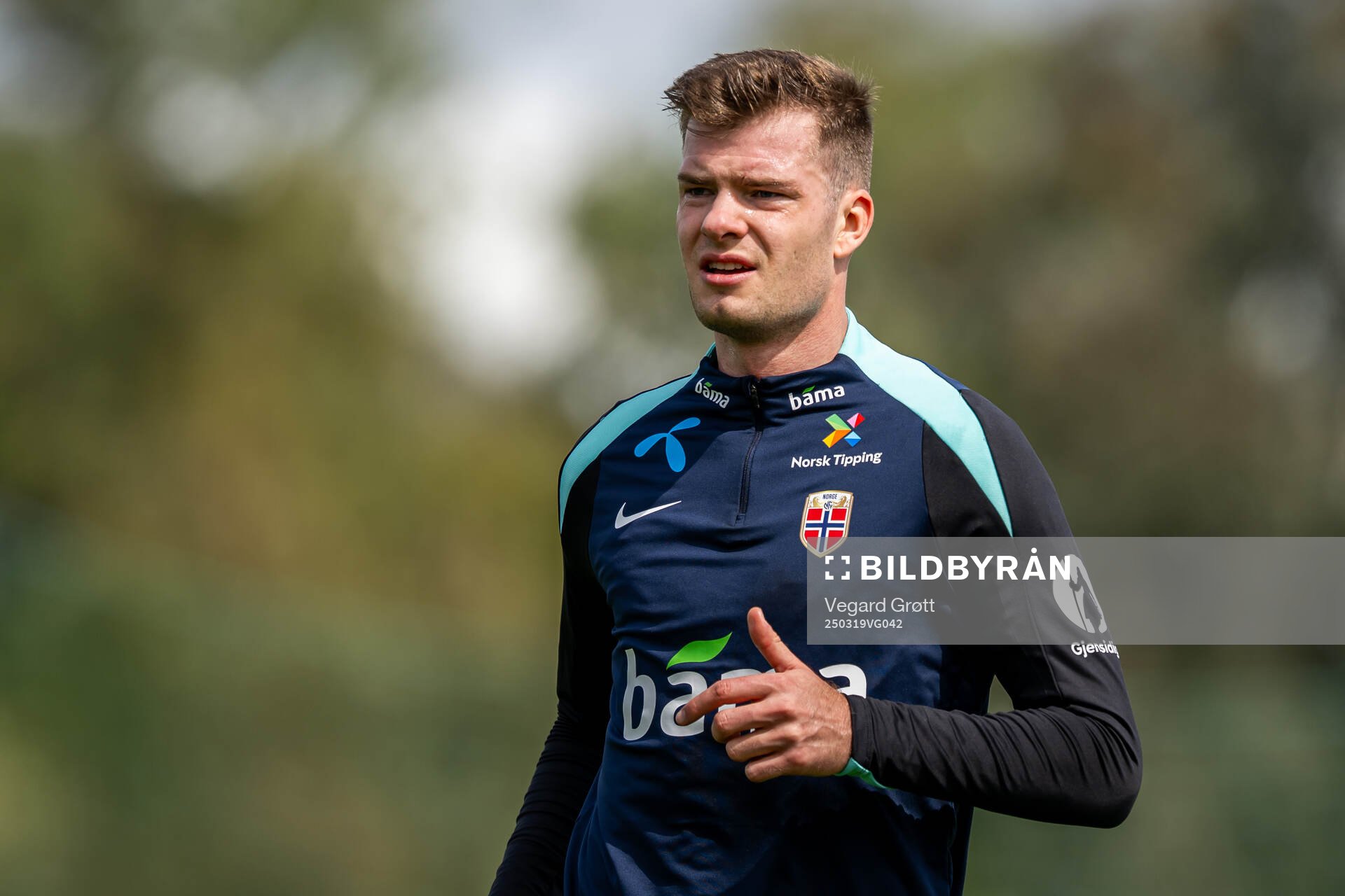 Alexander Sørloth of the Norwegian national football team
