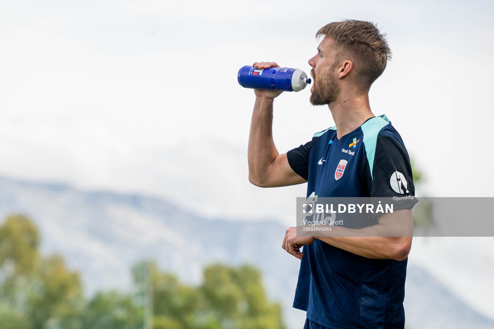 Kristoffer Ajer of the Norwegian national football team
