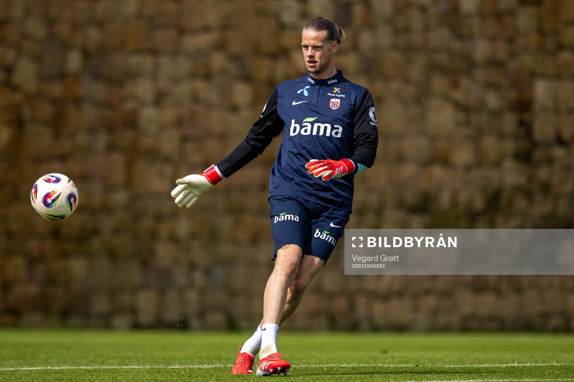Goalkeeper Ørjan Håskjold Nyland of the Norwegian