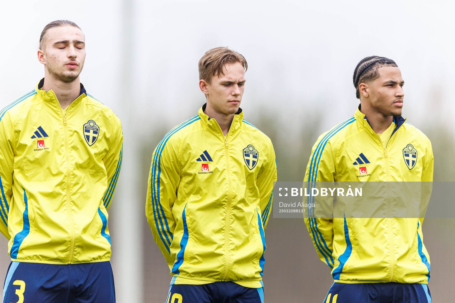 Elison Makolli, Pontus Dahbo and Momo Sonko of Sweden