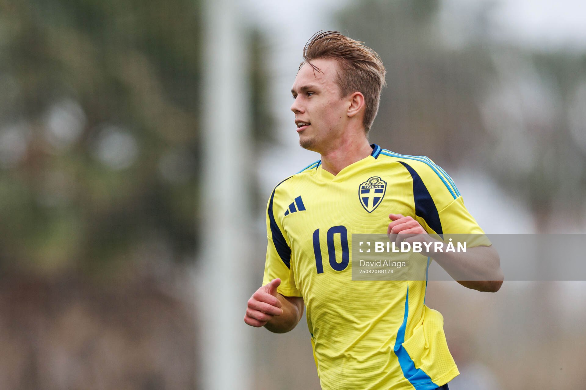 Pontus Dahbo of Sweden during the international friendly under-21 football match between Belgium and Sweden on March 20, 2025 in Pinatar.
